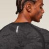 geo seamless long sleeve t shirt (black grey)