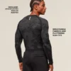 geo seamless long sleeve t shirt (black grey)
