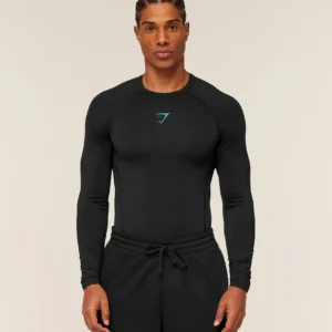 element baselayer long sleeve t shirt (black/blue)