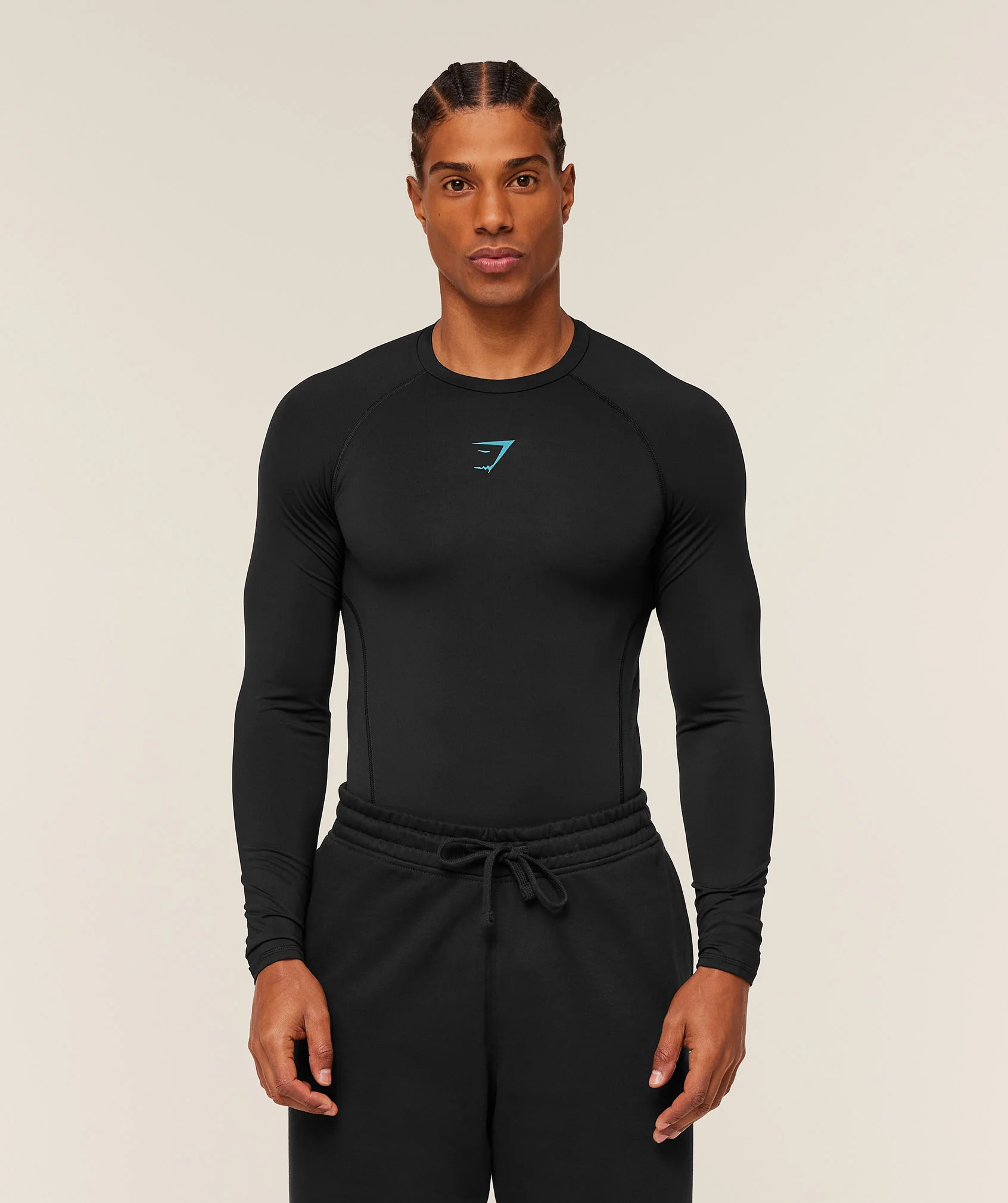 element baselayer long sleeve t shirt (black/blue)